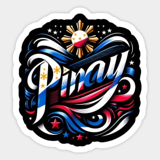 Pinay Filipino Filipina, Philippines Pride Flag Sticker